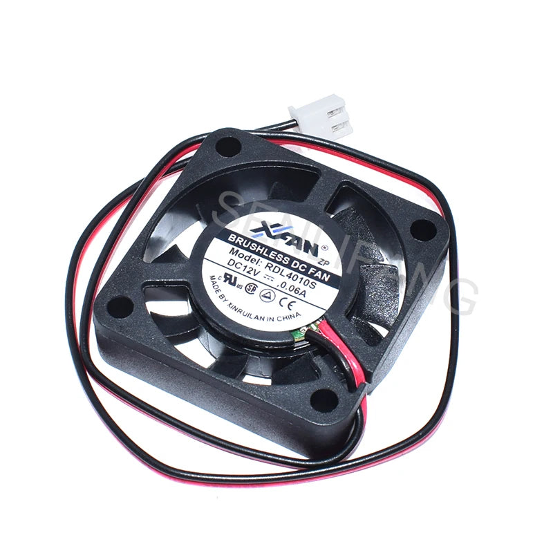 Well Tested Cooler RDL4010S 12V 0.06A  40*40*10mm  4cm 4010 Two Wires Quiet Fan