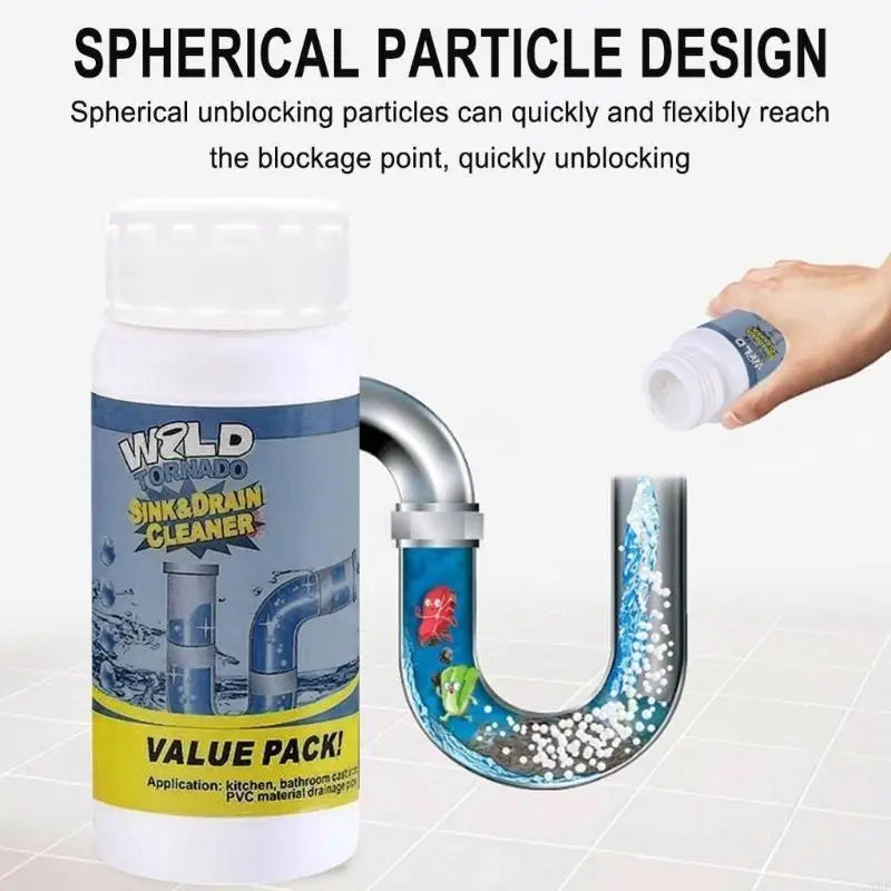 A0KE Pipeline Dredging Powder for Kitchen Bathroon Toilet Pipeline Cleaning Tool