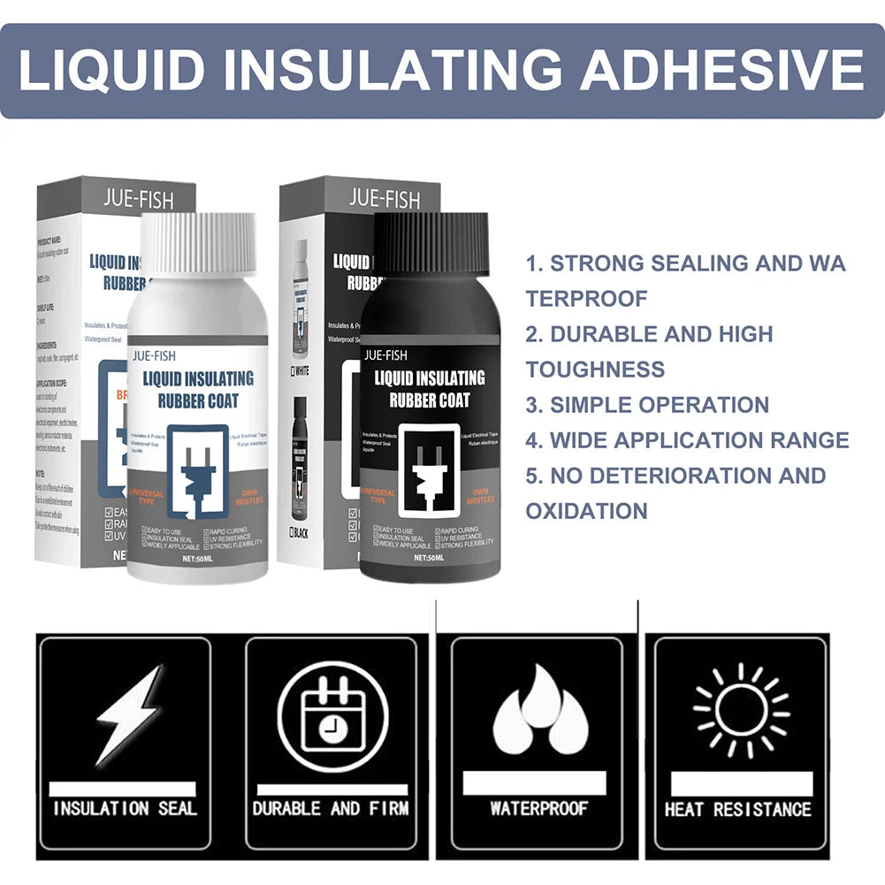 Liquid Insulating High Temperature adhesive Waterproof Anti UV Lamp Board Insulation Electrical Sealant Liquid Tape Paste
