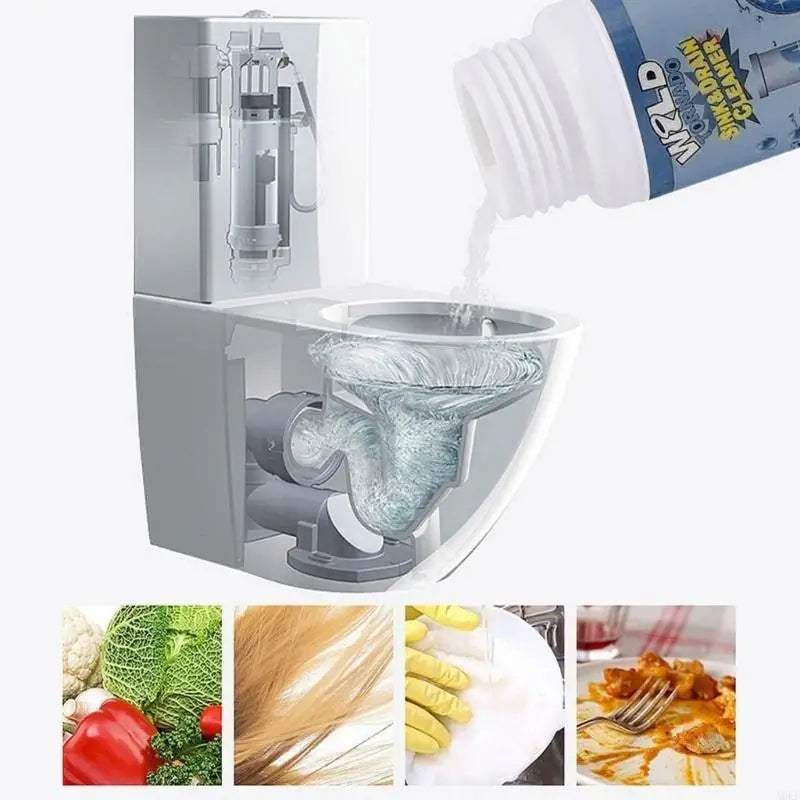 A0KE Pipeline Dredging Powder for Kitchen Bathroon Toilet Pipeline Cleaning Tool