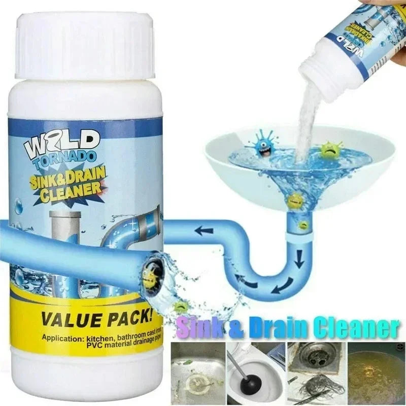 100/260g Powerful Sink Drain Cleaner High Efficiency  Clog Remover Kitchen Sewer Power Pipe Channel Powder Cleaning Tools