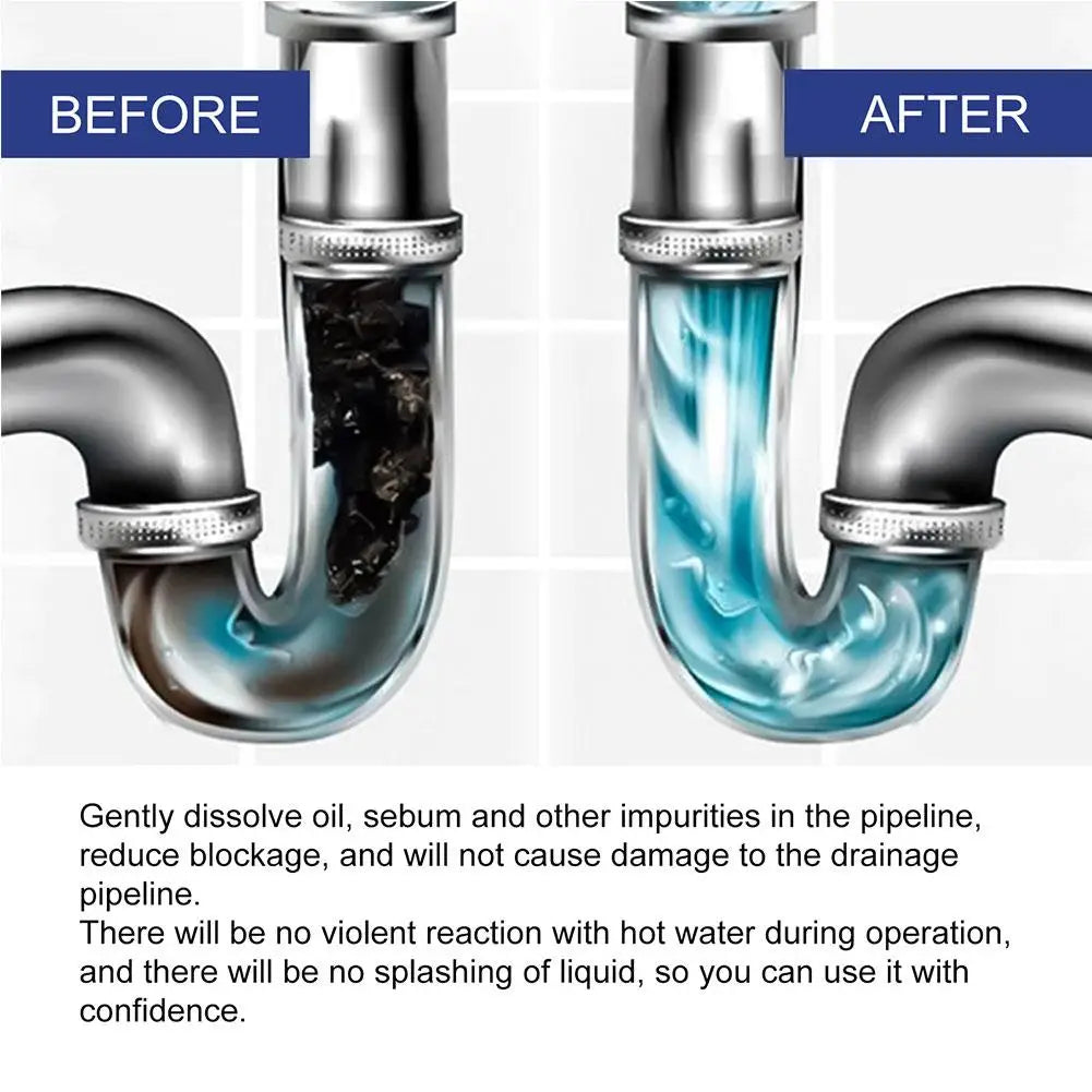 Powerful Kitchen Pipe Dredging Agent Dredge Deodorant Toilet Sink Drain Cleaner Clog Remover Power Pipe Channel Powder