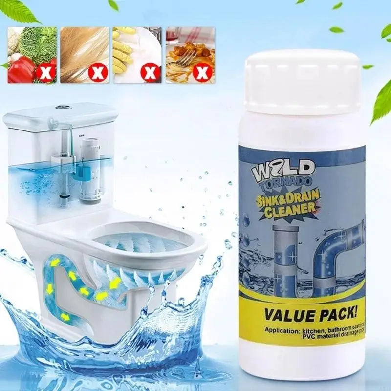 A0KE Pipeline Dredging Powder for Kitchen Bathroon Toilet Pipeline Cleaning Tool